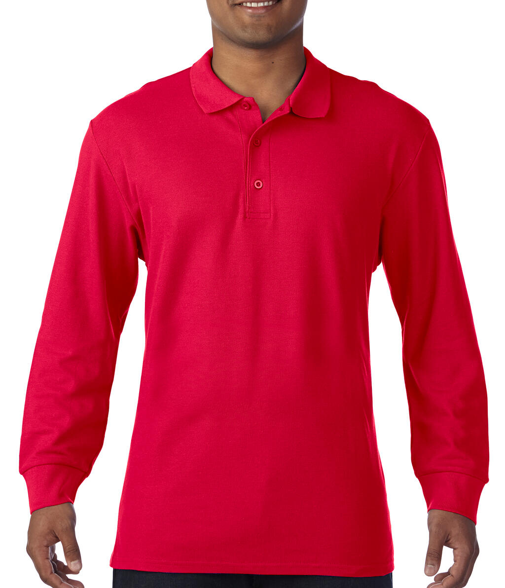Polo Premium Cotton doppio piquè maniche lunghe